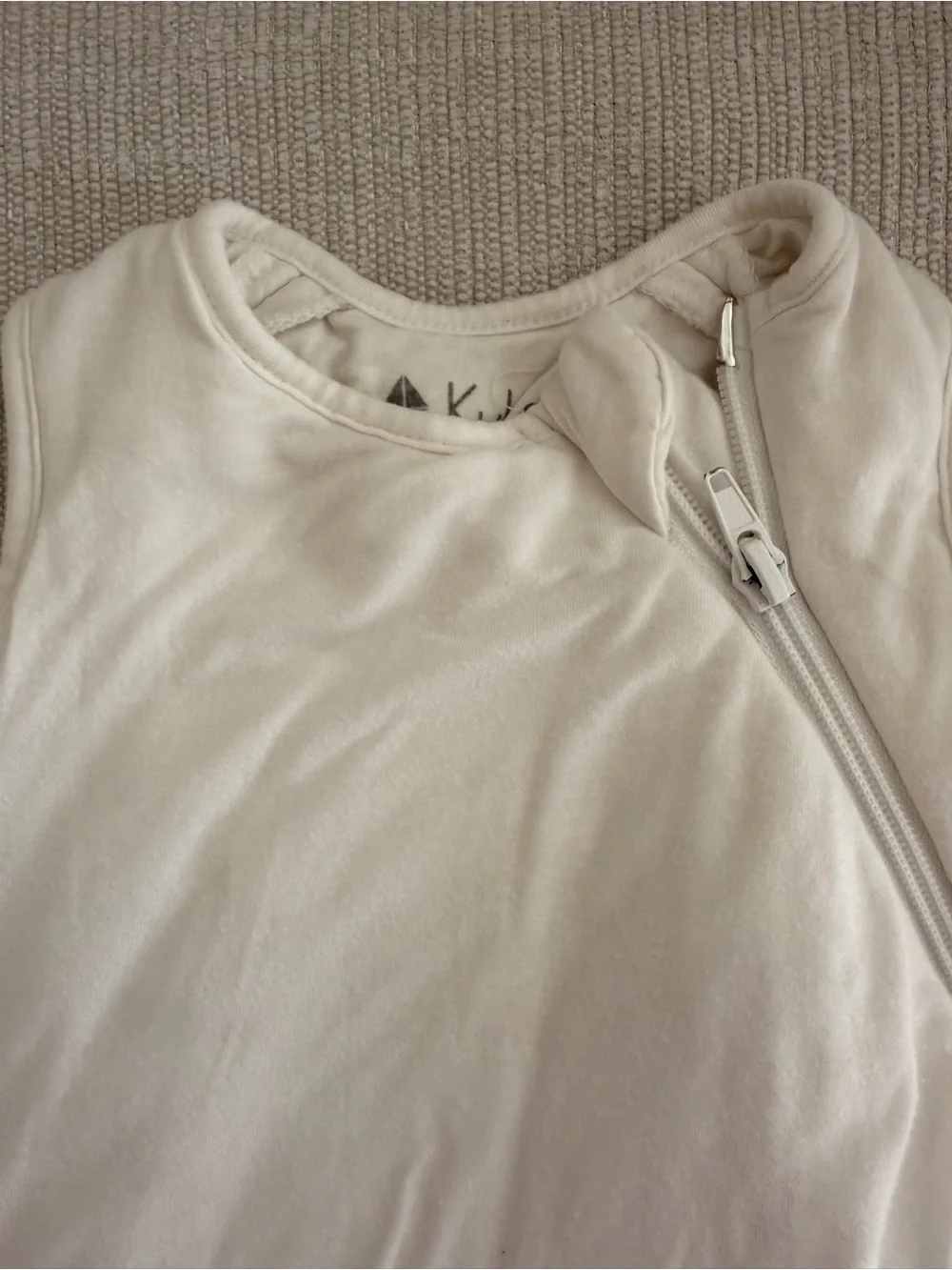 Kyte BABY White Sleeveless Wearable Blanket Sleepsack with Zipper